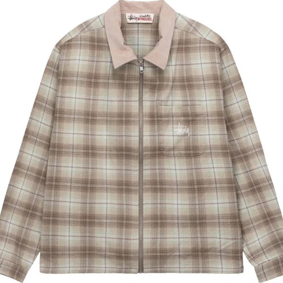 トップス stussy Frank Plaid Zip Shirt Frank Plaid Zip L/S Shirt – Premier